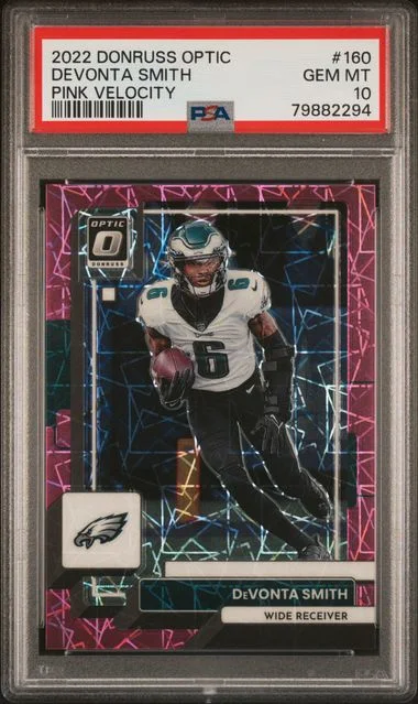 2022 Panini Donruss Optic DeVonta Smith Purple Stars #160 card image