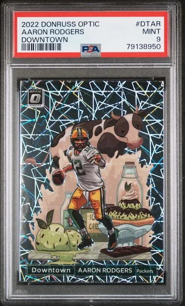 2022 Panini Donruss Optic Downtown Dtar Aaron Rodgers #no-number card image