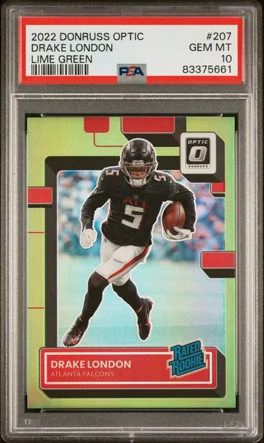 2022 Panini Donruss Optic Drake London Lime Green #207 card image