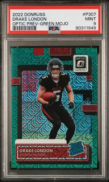 2022 Panini Donruss Optic Drake London Preview-Green Mojo #P307 card image