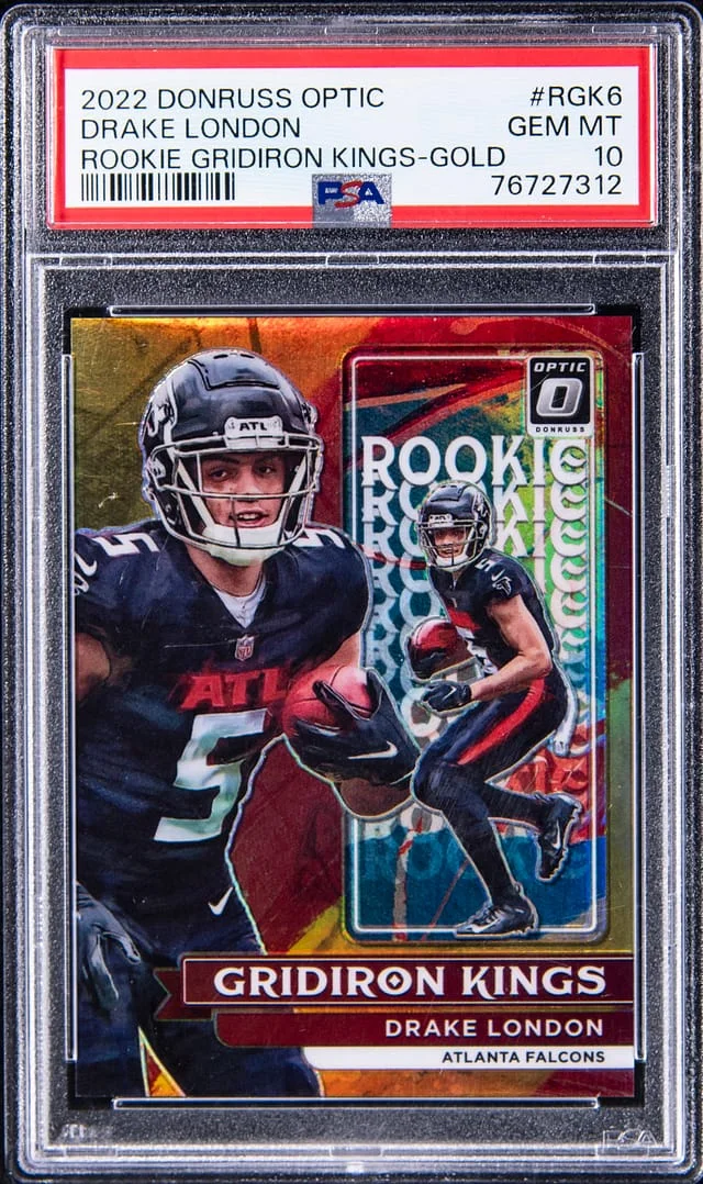 2022 Panini Donruss Optic Drake London Gridiron Kings Gold #RGK-6 card image