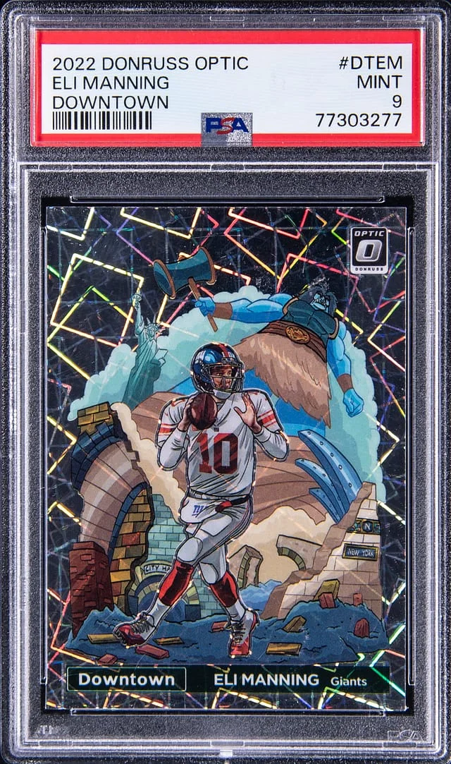 2022 Panini Donruss Optic Eli Manning Downtown #DTEM card image