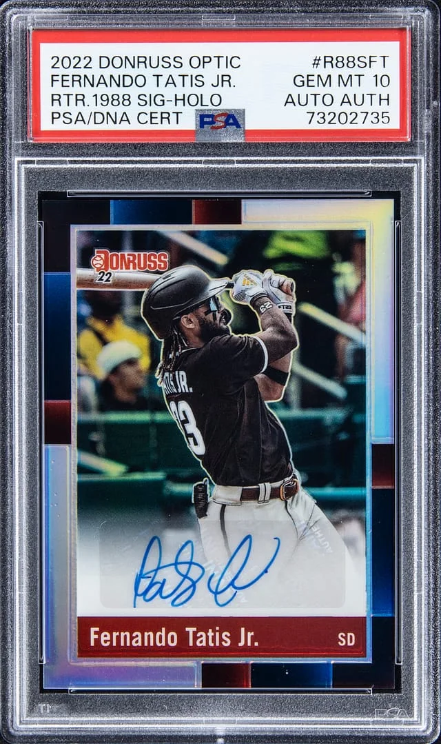 2022 Panini Donruss Optic Fernando Tatis Jr. Retro 1988 Signatures Holo #FT card image