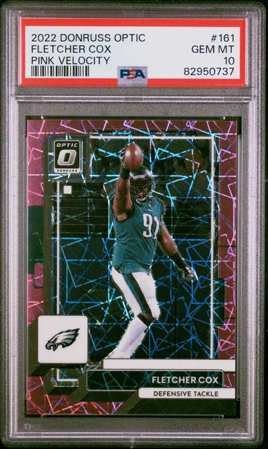 2022 Panini Donruss Optic Fletcher Cox Pink Velocity #161 card image