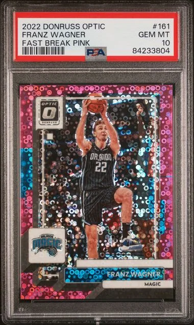 2022 Panini Donruss Optic Franz Wagner Fast Break Pink #161 card image