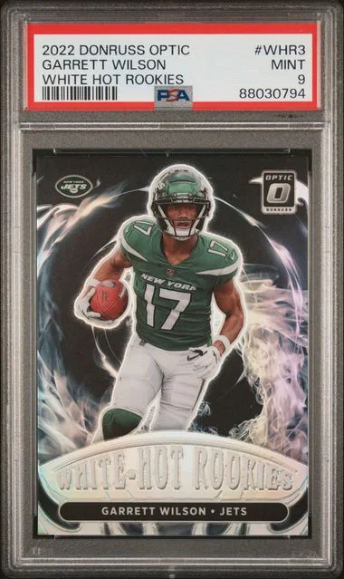 2022 Panini Donruss Optic Garrett Wilson White Hot Rookies #WHR3 card image