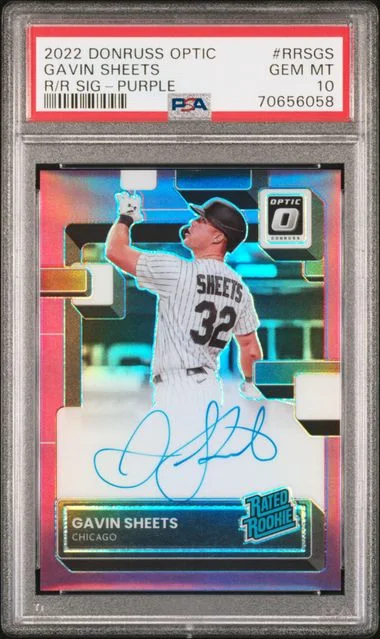 2022 Panini Donruss Optic Gavin Sheets Rated Signatures Purple #RRS-GS card image