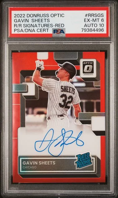 2022 Panini Donruss Optic Gavin Sheets Rated Signatures Red #RRSGS card image