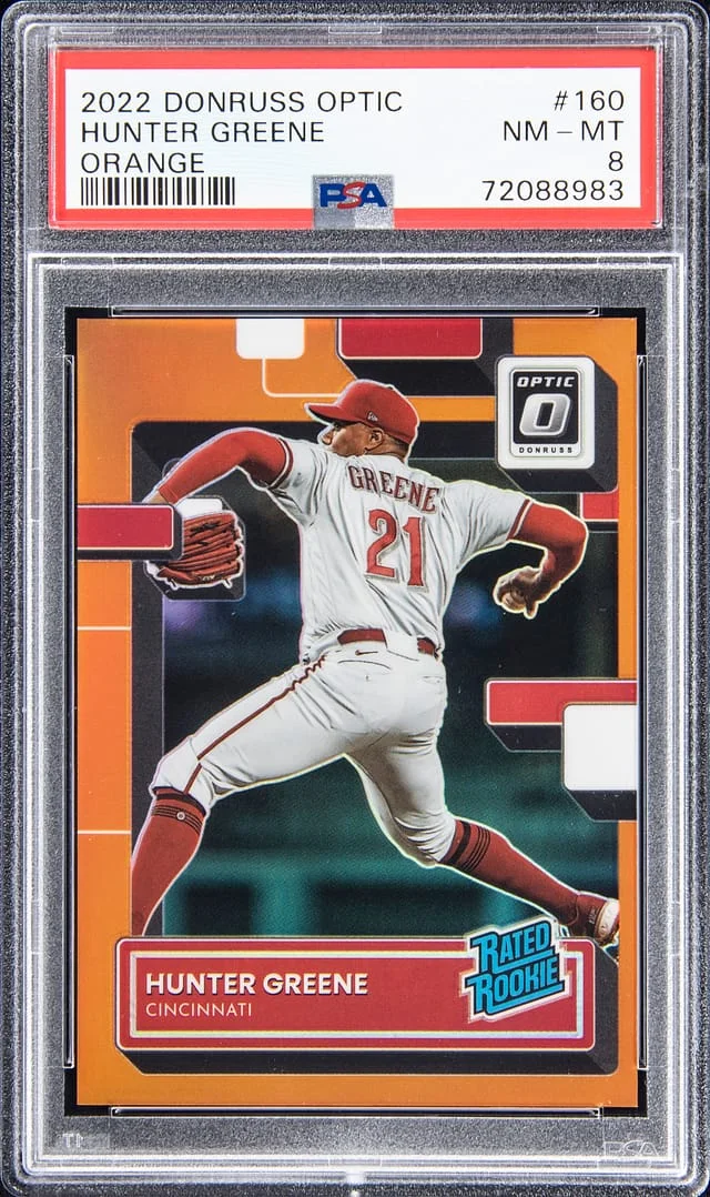 2022 Panini Donruss Optic Hunter Greene Pink Velocity #160 card image
