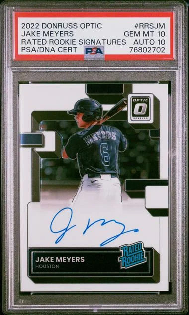 2022 Panini Donruss Optic Jake Meyers Rated Signatures #RRS-JM card image