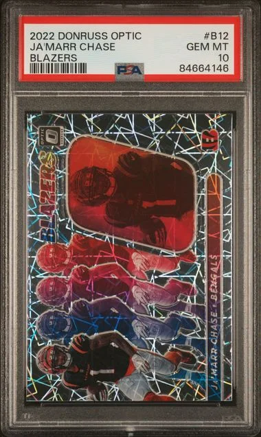 2022 Panini Donruss Optic Ja'Marr Chase Blazers #B12 card image
