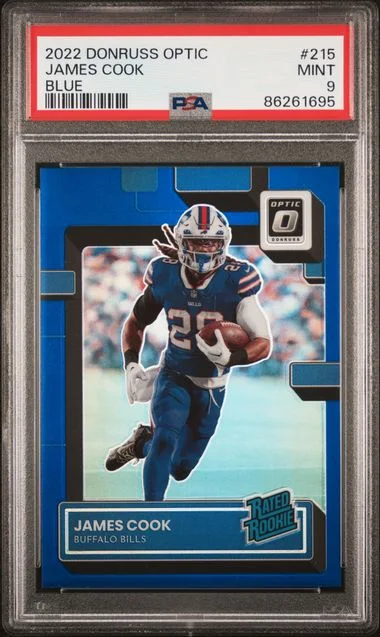 2022 Panini Donruss Optic James Cook Blue #215 card image
