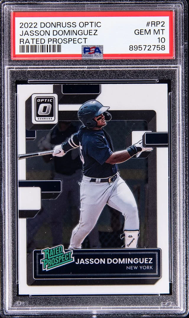 2022 Panini Donruss Optic Jasson Dominguez Rated Prospect #RP2 card image
