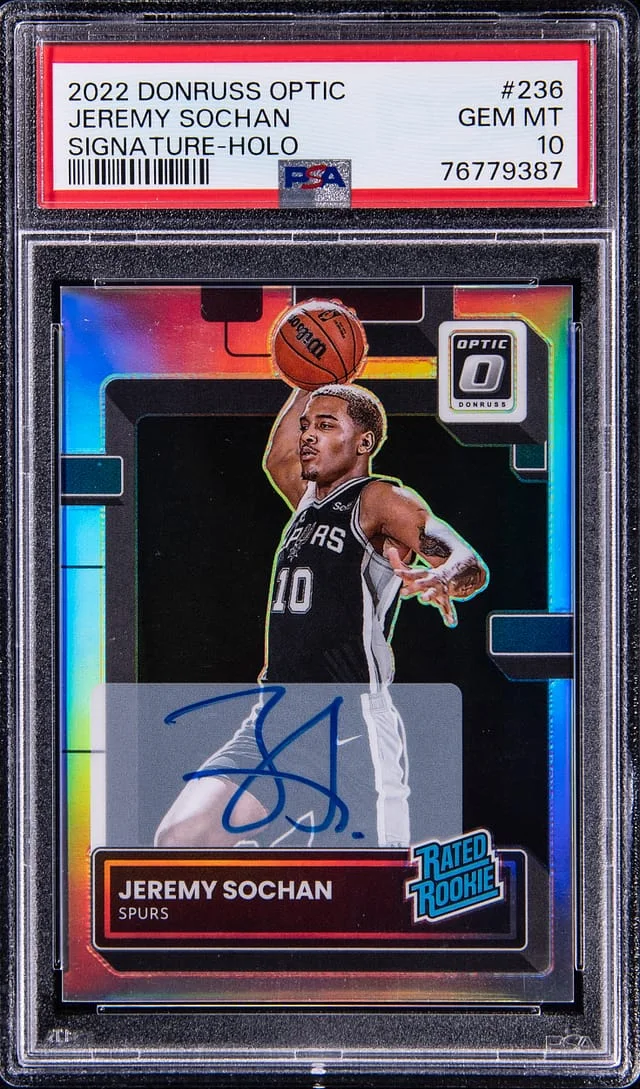 2022 Panini Donruss Optic Jeremy Sochan Signature-Holo #236 card image