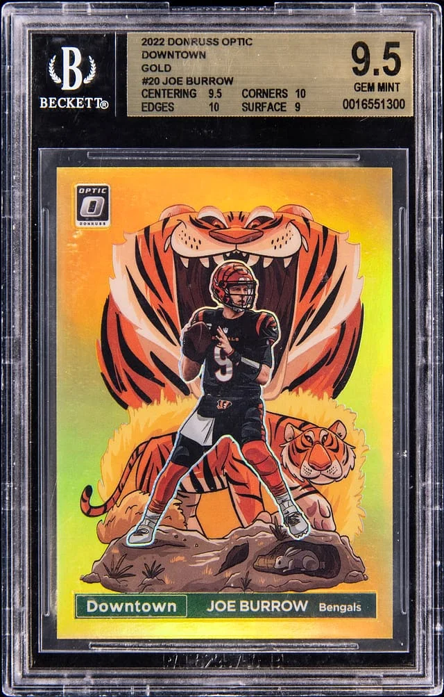 2022 Panini Donruss Optic Joe Burrow Downtown #DT-JB card image
