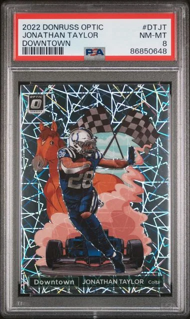 2022 Panini Donruss Optic Jonathan Taylor Downtown #DTJT card image