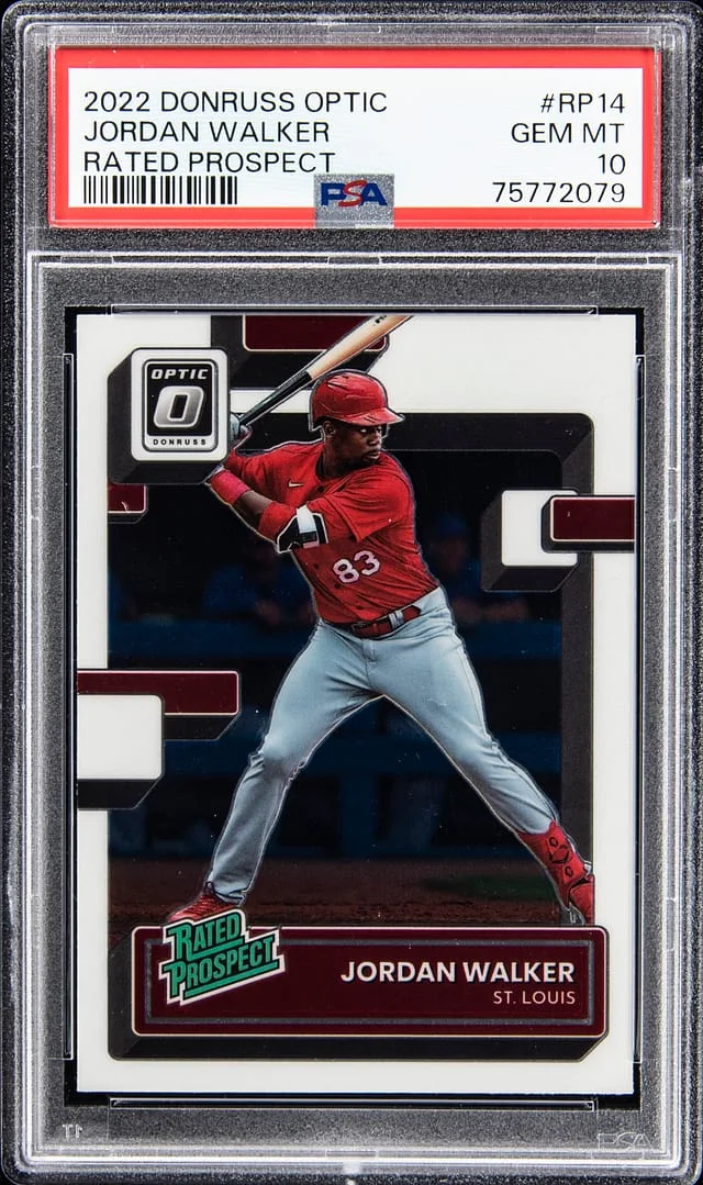 2022 Panini Donruss Optic Jordan Walker Rated Prospect #RP14 card image