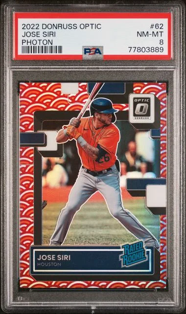 2022 Panini Donruss Optic Jose Siri Photon #62 card image