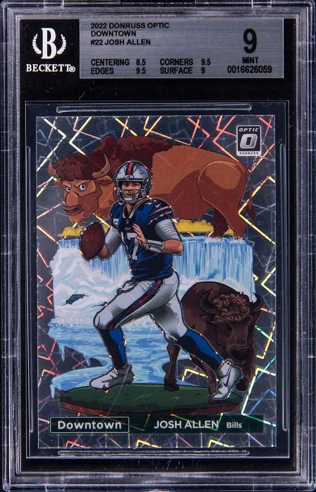 2022 Panini Donruss Optic Josh Allen Downtown #22 card image