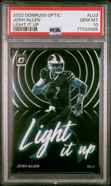 2022 Panini Donruss Optic Josh Allen Light It Up #LU3 card image