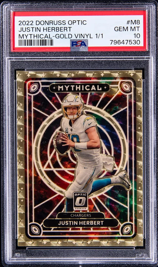 2022 Panini Donruss Optic Justin Herbert Mythical #M-8 card image