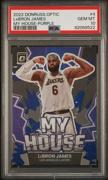2022 Panini Donruss Optic LeBron James Express Lane Purple #4 card image