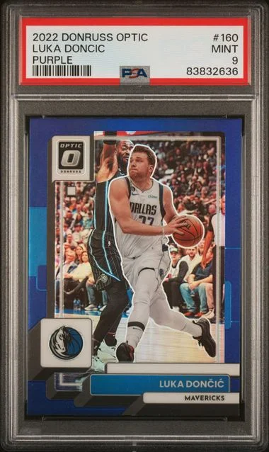 2022 Panini Donruss Optic Luka Doncic Purple #160 card image