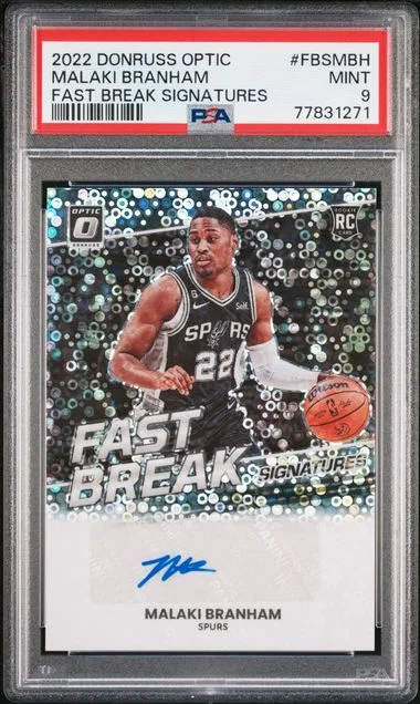 2022 Panini Donruss Optic Malaki Branham Fast Break Signatures #FBSMBH card image