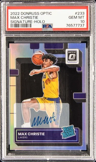 2022 Panini Donruss Optic Max Christie Signature #233 card image