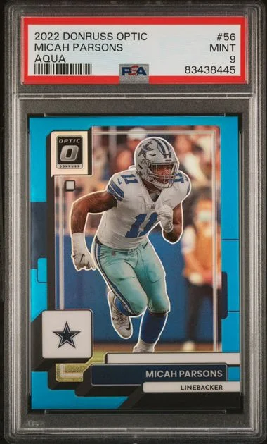 2022 Panini Donruss Optic Micah Parsons Aqua #56 card image