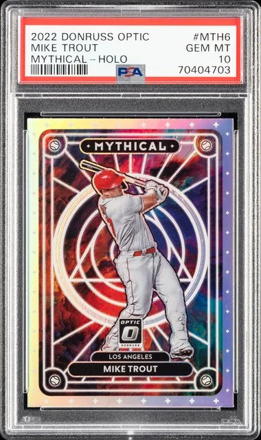 2022 Panini Donruss Optic Mike Trout Mythical Holo #MTH6 card image