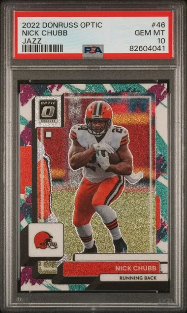 2022 Panini Donruss Optic Nick Chubb Jazz #46 card image