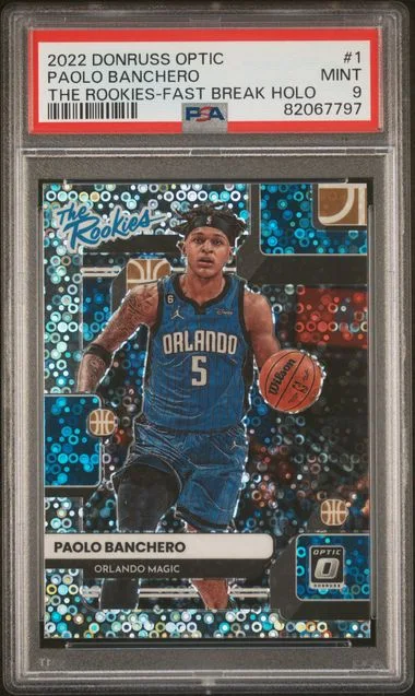 2022 Panini Donruss Optic Paolo Banchero The Rookies Fast Break Holo #1 card image