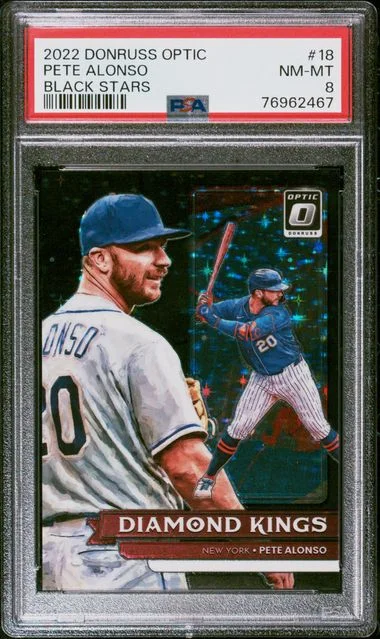 2022 Panini Donruss Optic Pete Alonso Black Stars #18 card image