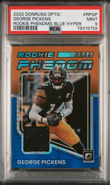 2022 Panini Donruss Optic Phenoms Blue Hyper Rpgp George Pickens #no-number card image