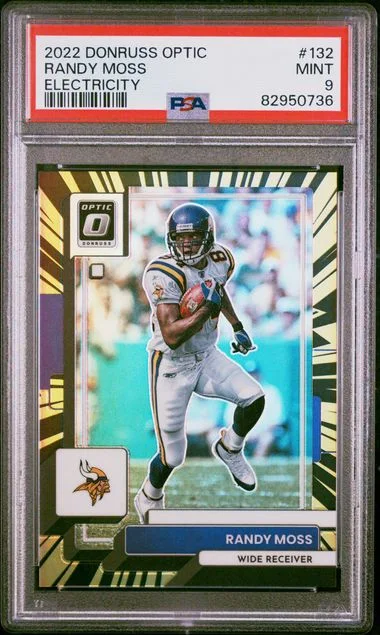 2022 Panini Donruss Optic Randy Moss Electricity #132 card image
