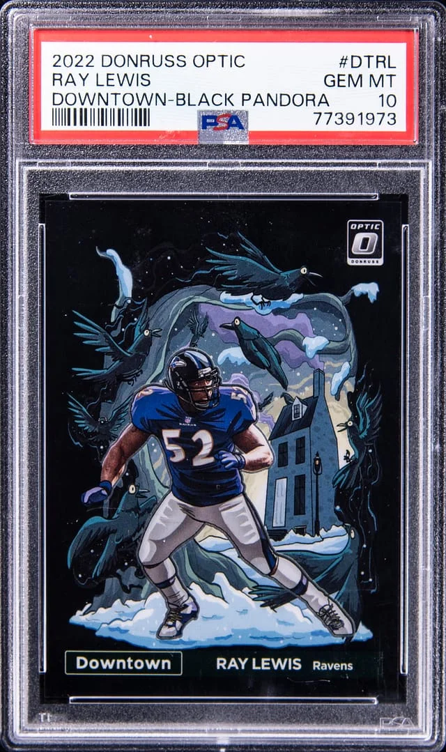 2022 Panini Donruss Optic Ray Lewis Downtown Black Pandora #DT-RL card image