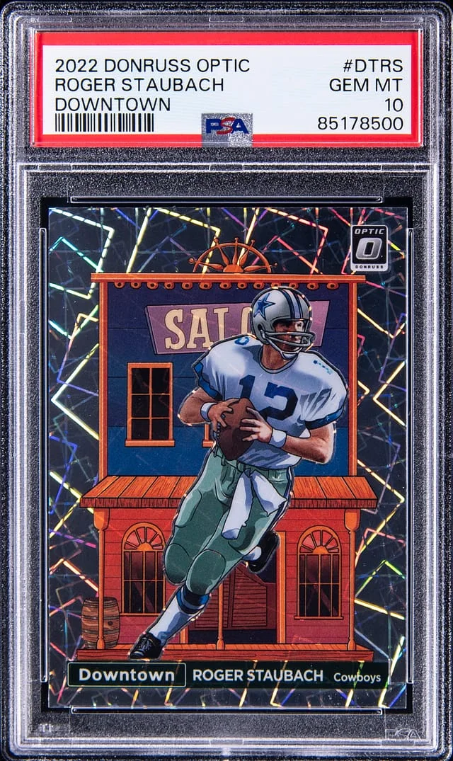 2022 Panini Donruss Optic Roger Staubach Downtown #DT-RS card image