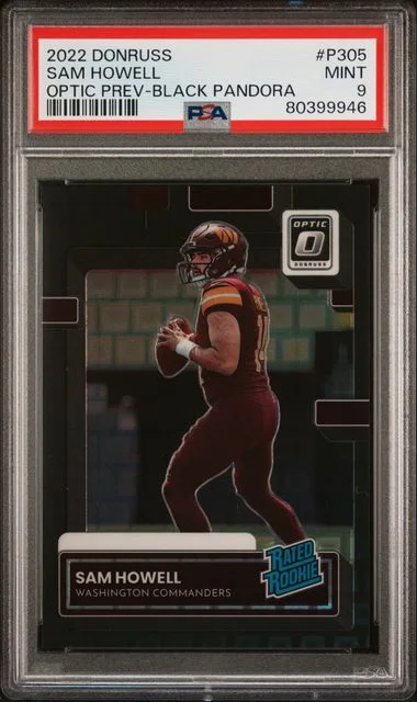 2022 Panini Donruss Optic Sam Howell Preview-Black Pandora #P305 card image