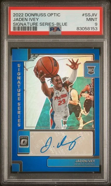 2022 Panini Donruss Optic Signature Series Blue Ssjiv Jaden Ivey #no-number card image
