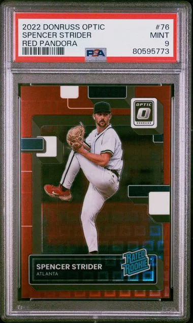 2022 Panini Donruss Optic Spencer Strider Red Pandora #76 card image