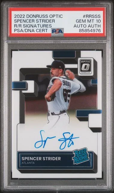2022 Panini Donruss Optic Spencer Strider Rated Signatures #RRSSS card image