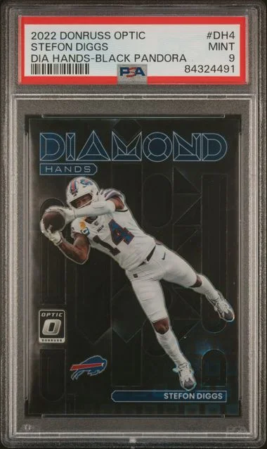 2022 Panini Donruss Optic Stefon Diggs Diamond Hands Black Pandora #DH4 card image