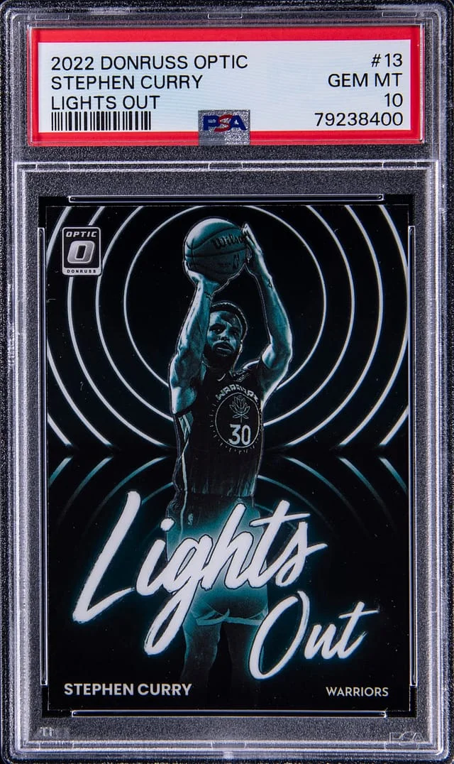 2022 Panini Donruss Optic Stephen Curry Lights Out #13 card image