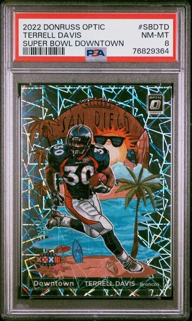 2022 Panini Donruss Optic Super Bowl Downtown Sbdtd Terrell Davis #no-number card image