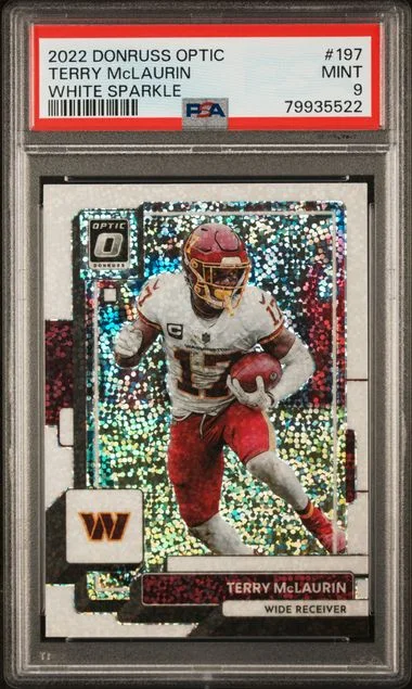 2022 Panini Donruss Optic Terry Mclaurin White Sparkle #197 card image
