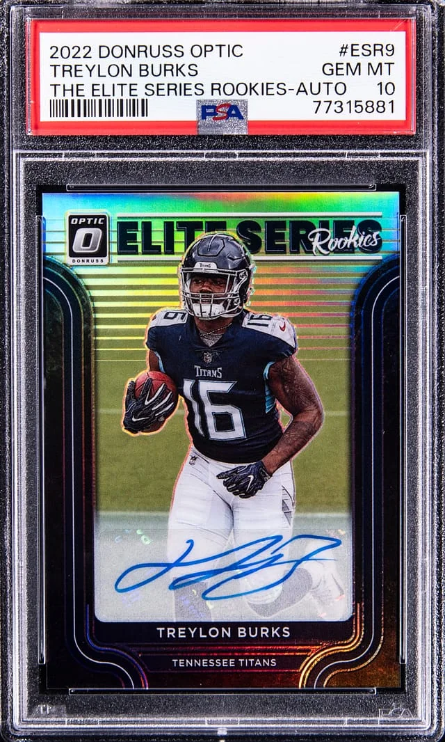 2022 Panini Donruss Optic Treylon Burks The Elite Series Rookies Autograph #ESR-9 card image