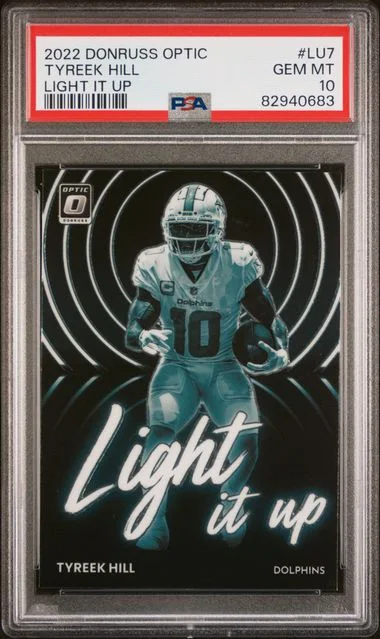 2022 Panini Donruss Optic Tyreek Hill Light It Up #Lu7 card image
