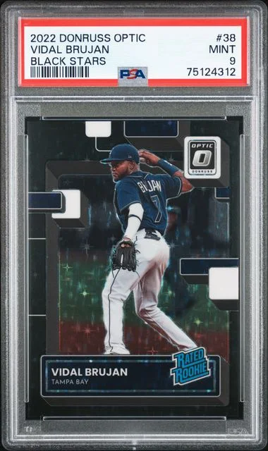 2022 Panini Donruss Optic Vidal Brujan Black Stars #38 card image