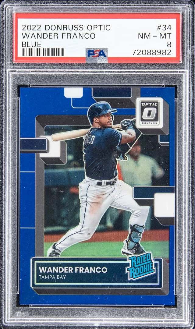 2022 Panini Donruss Optic Wander Franco Blue #34 card image